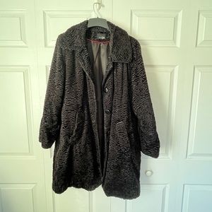Faux Persian lamb coat